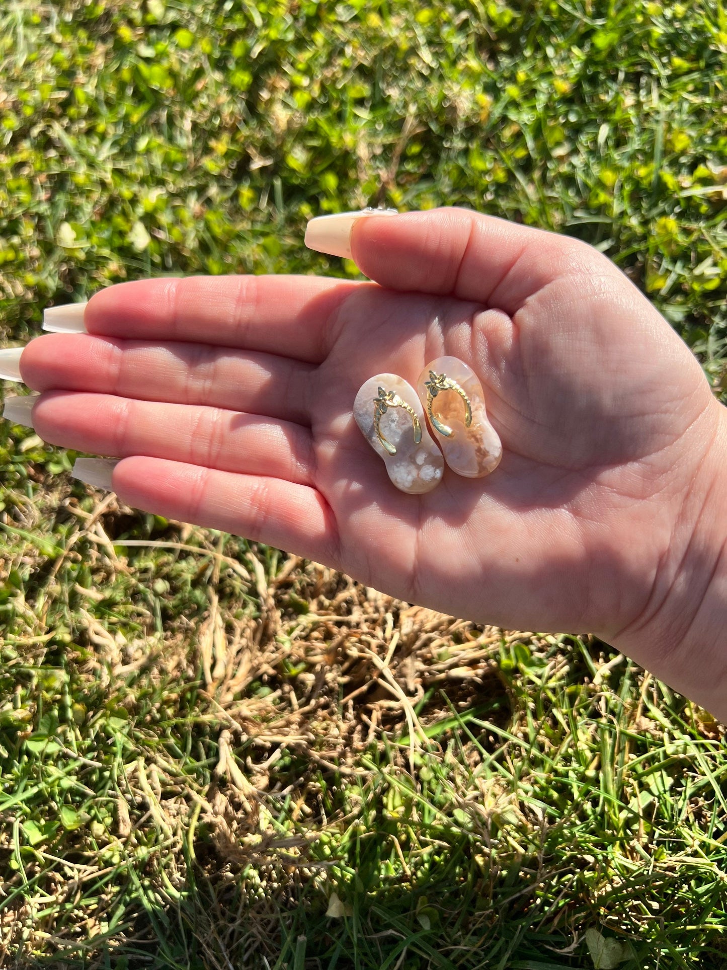 Adorable Flower Agate Sandals