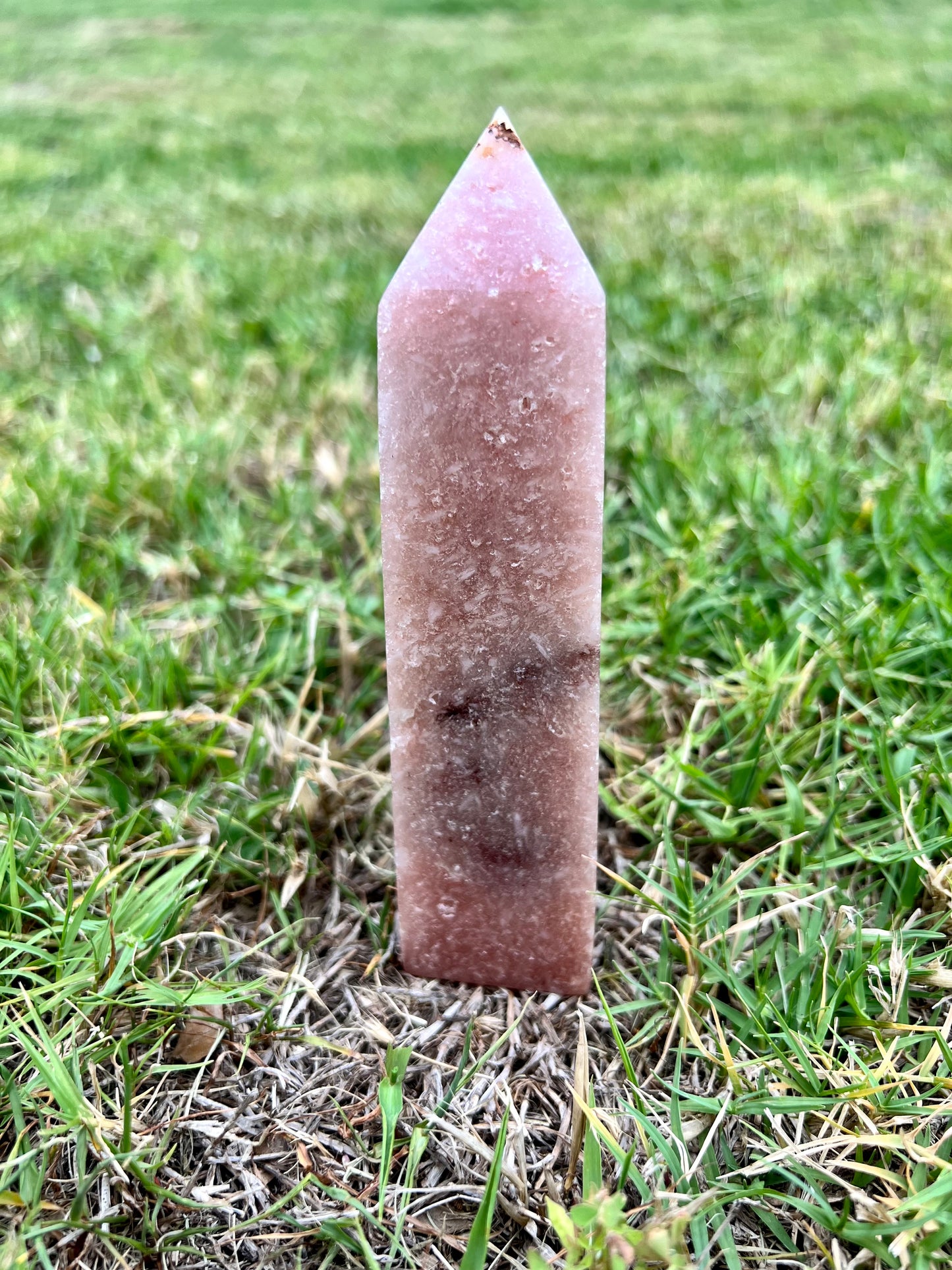 Gorgeous Glittery Cherry Blossom Pink Amethyst Tower