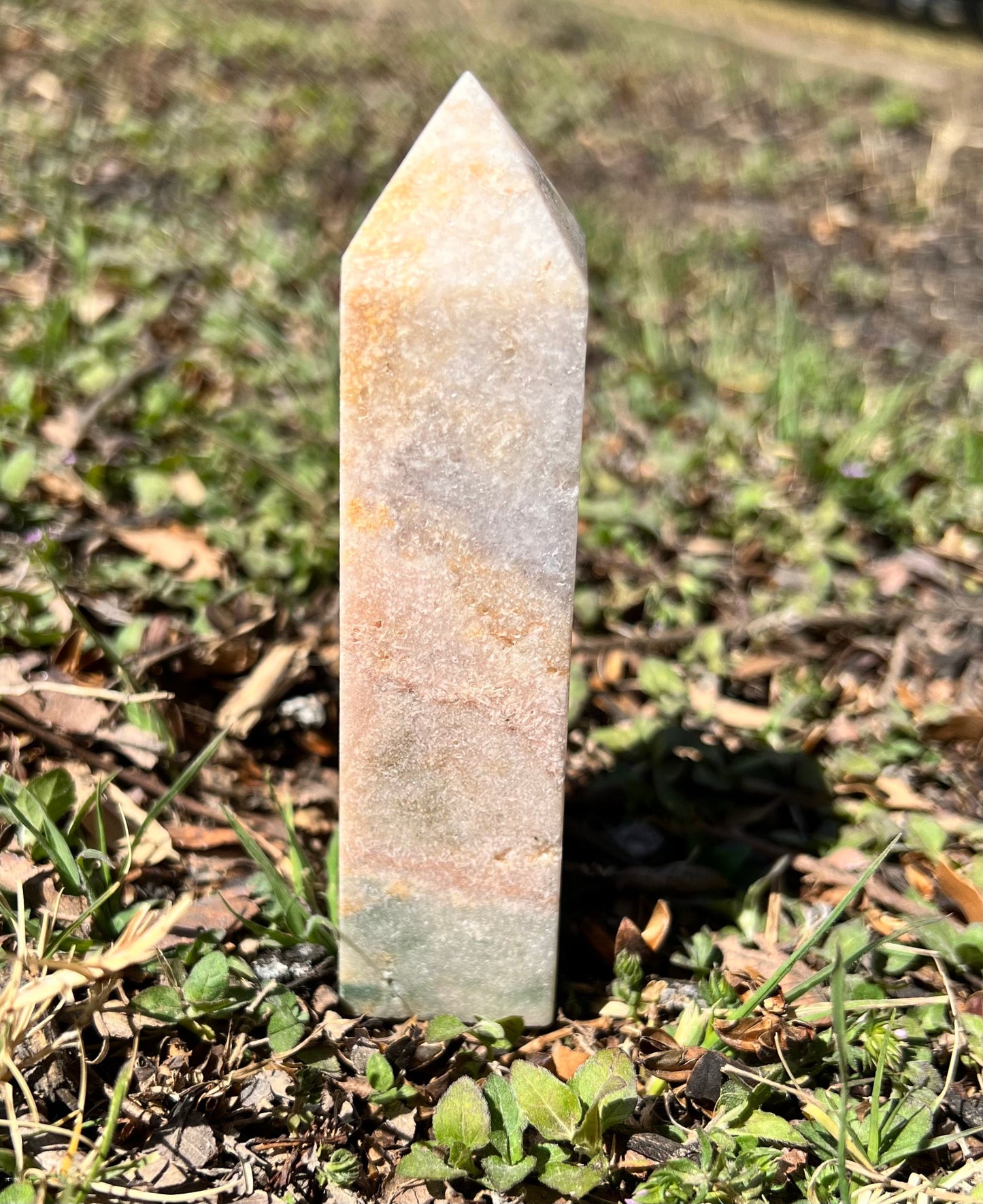 Glittery Pastel Purple Pink Amethyst Tower