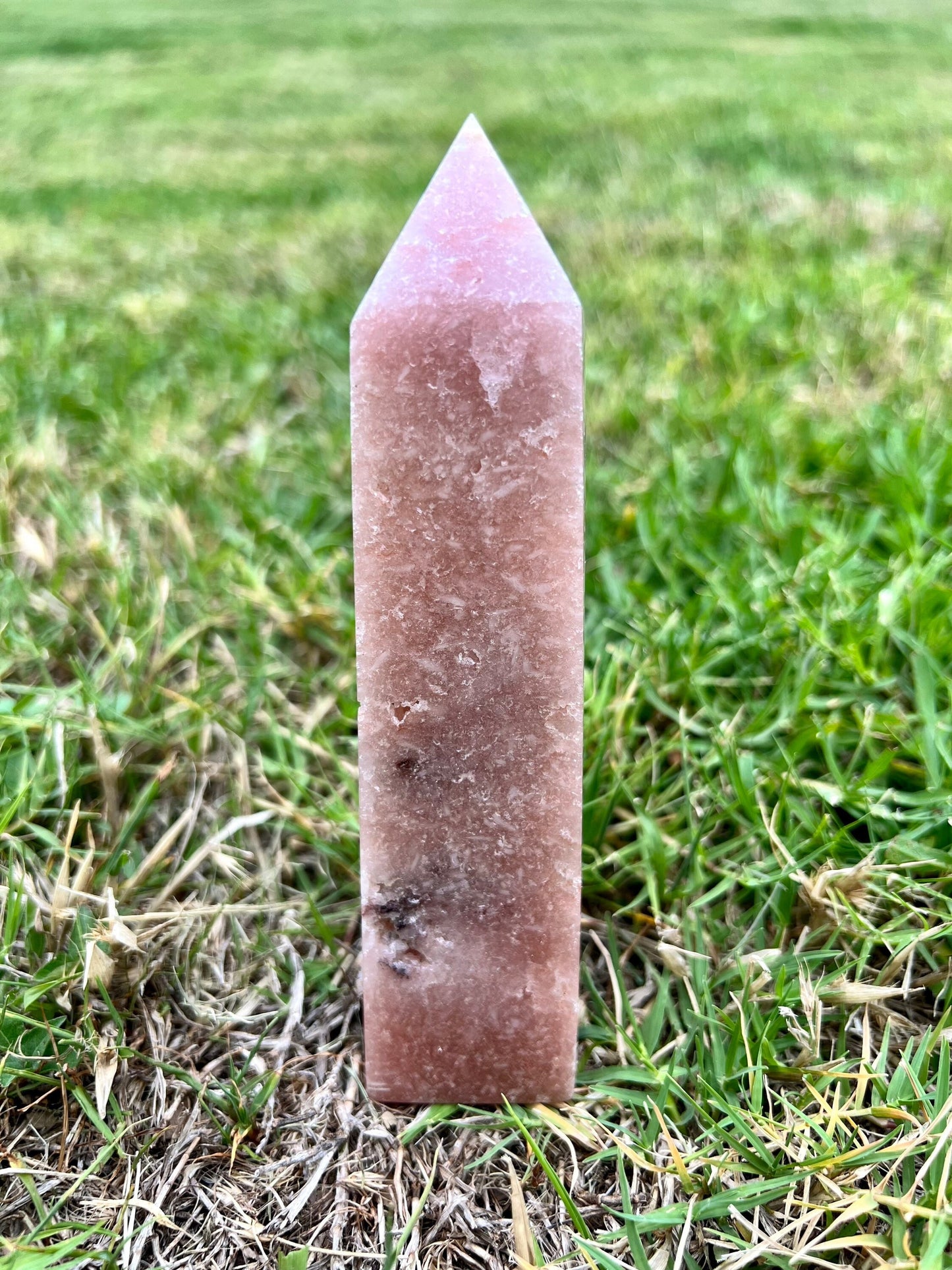 Gorgeous Glittery Cherry Blossom Pink Amethyst Tower