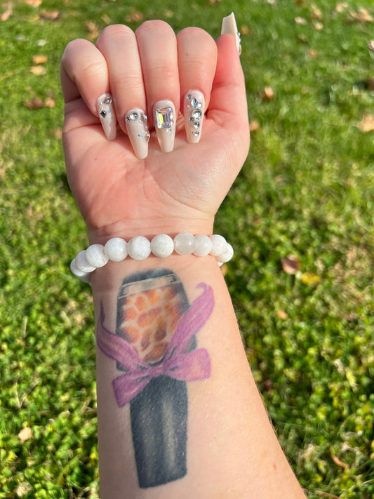 Milky White Moonstone Bracelet 10MM