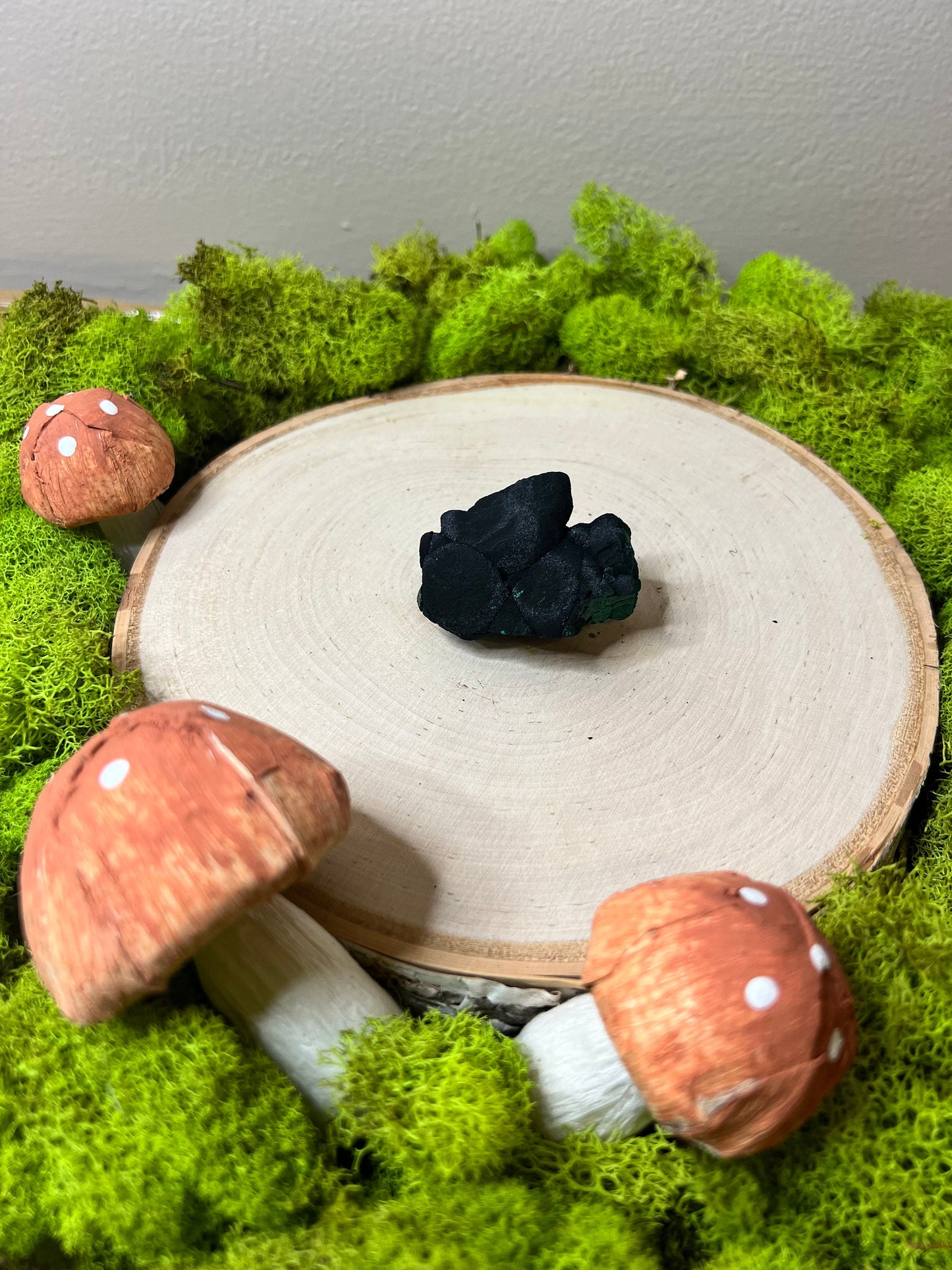 Gorgeous Dark Green Raw Velvet Malachite