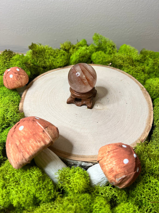 Stunning Fire Quartz Sphere