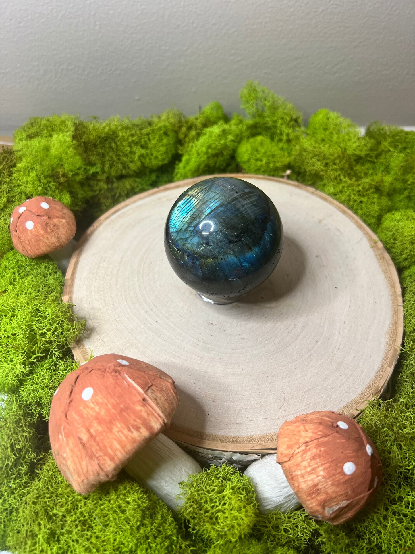 Gorgeous Labradorite Sphere with Amazing Blue Flash