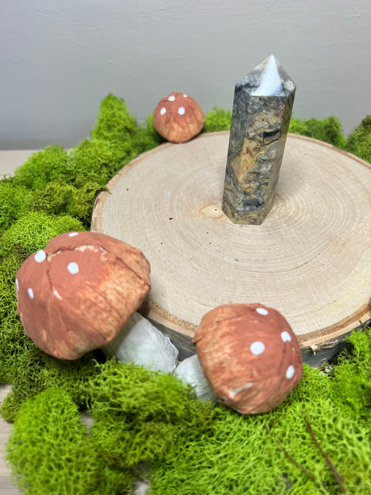 Unique Crazy Lace Agate Tower
