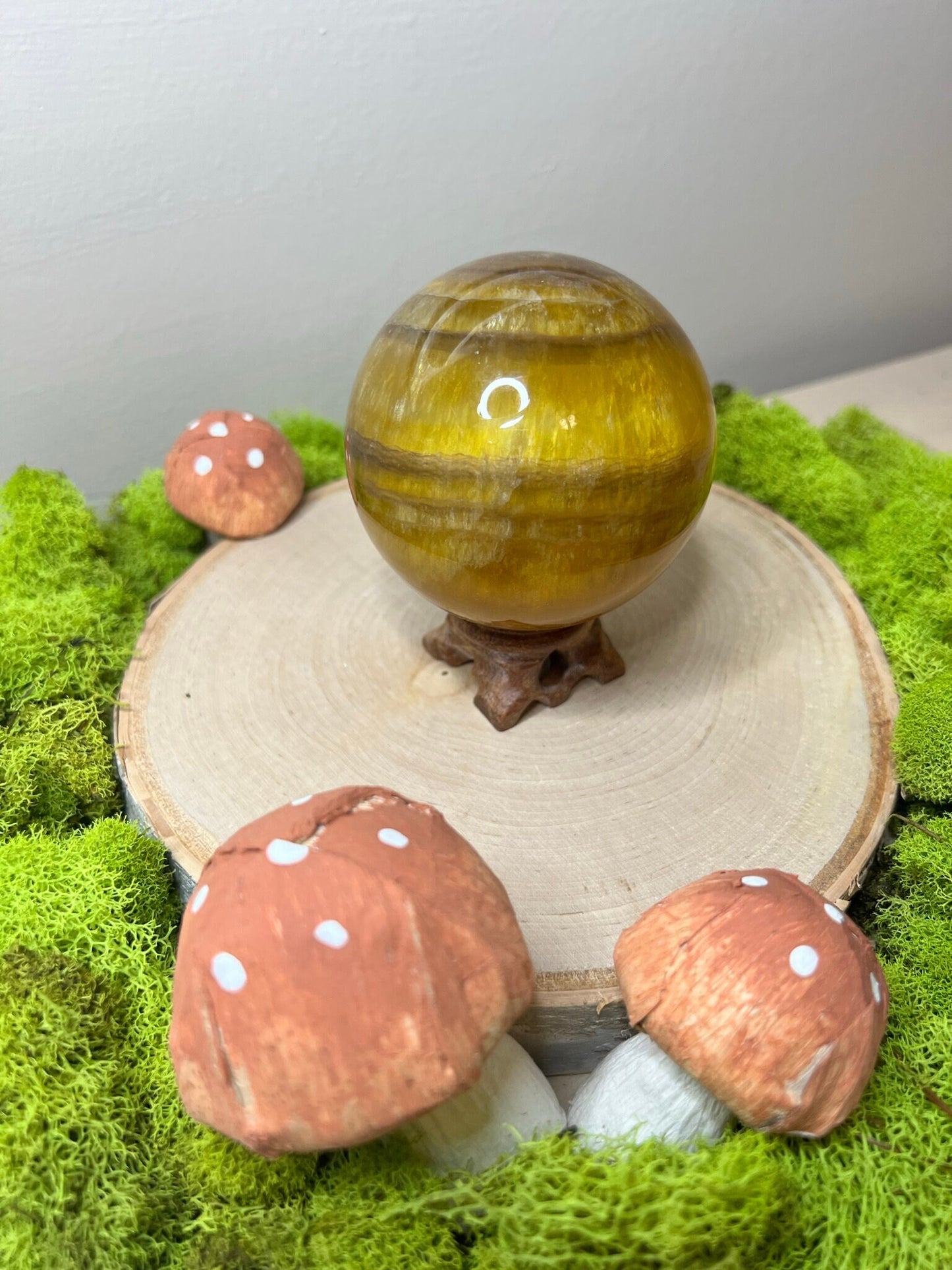 Beautiful Golden Yellow Fluorite Sphere