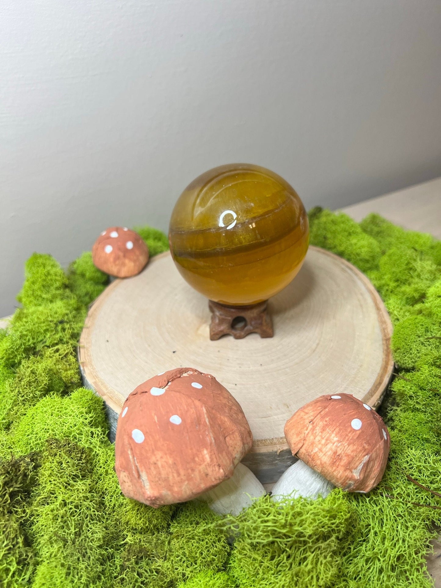 Beautiful Golden Yellow Fluorite Sphere