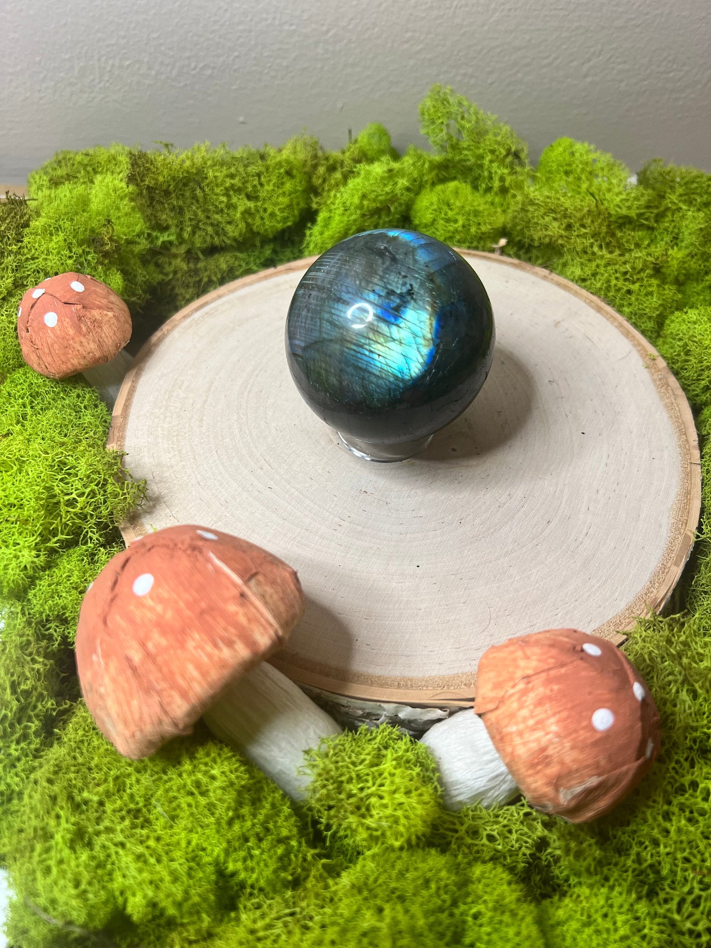 Gorgeous Labradorite Sphere with Amazing Blue Flash