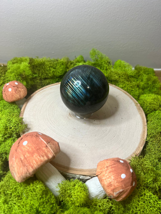 Gorgeous Labradorite Sphere with Amazing Blue Flash