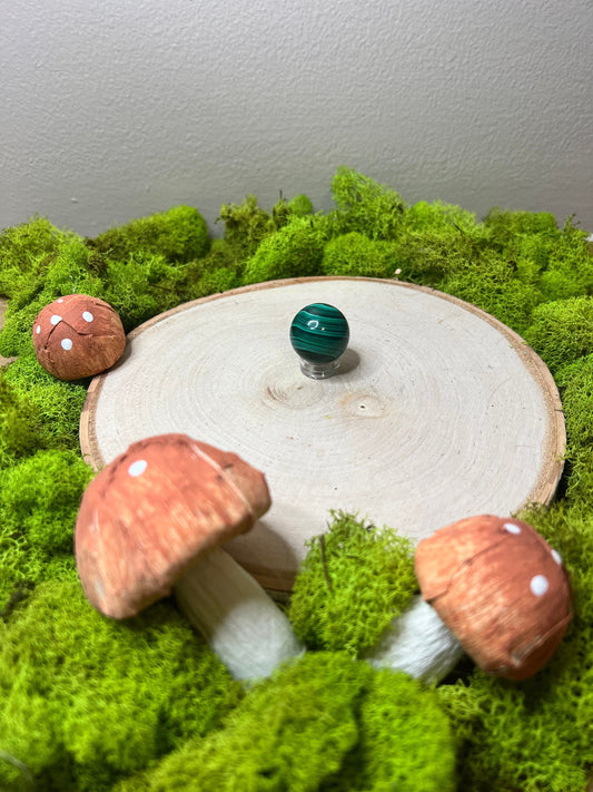 Gorgeous Genuine Mini Malachite Sphere