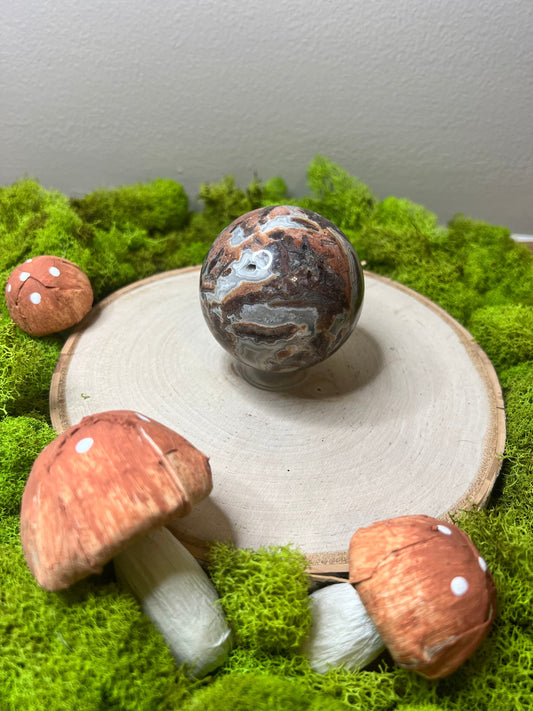 Unique Crazy Lace Agate Sphere